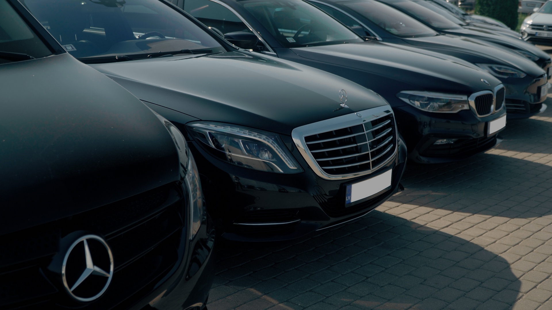 Luxury chauffeur service in Latvia with modern executive vehicles
